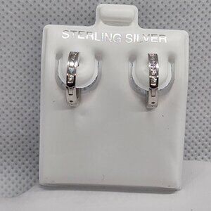 Brand New  Sterling Silver 925 Cubic zirconia stones Earrings